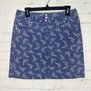 Loft size 4 stretch blue skirt